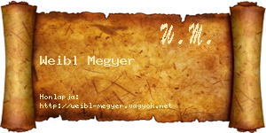 Weibl Megyer névjegykártya